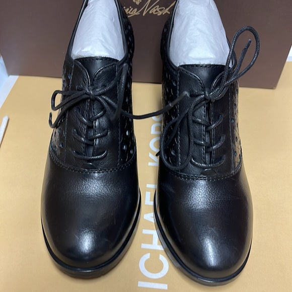 BNIB Patricia Nash Parma Heel Oxford Black size 9 - Picture 4 of 12